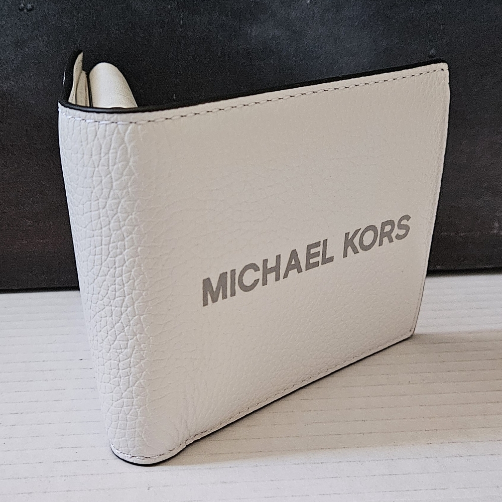 Michael Kors White Cooper Pebble Leather Bifold Wallet with Coin Pouch NWT - Picture 7 of 14